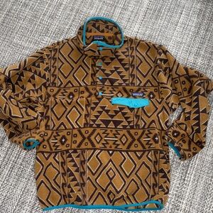 Patagonia Synchilla® Snap-T® Pullover Montana Siete Bear Brown Aztec tribal
